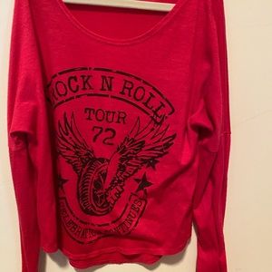 Cropped Rock n Roll Firehouse tee